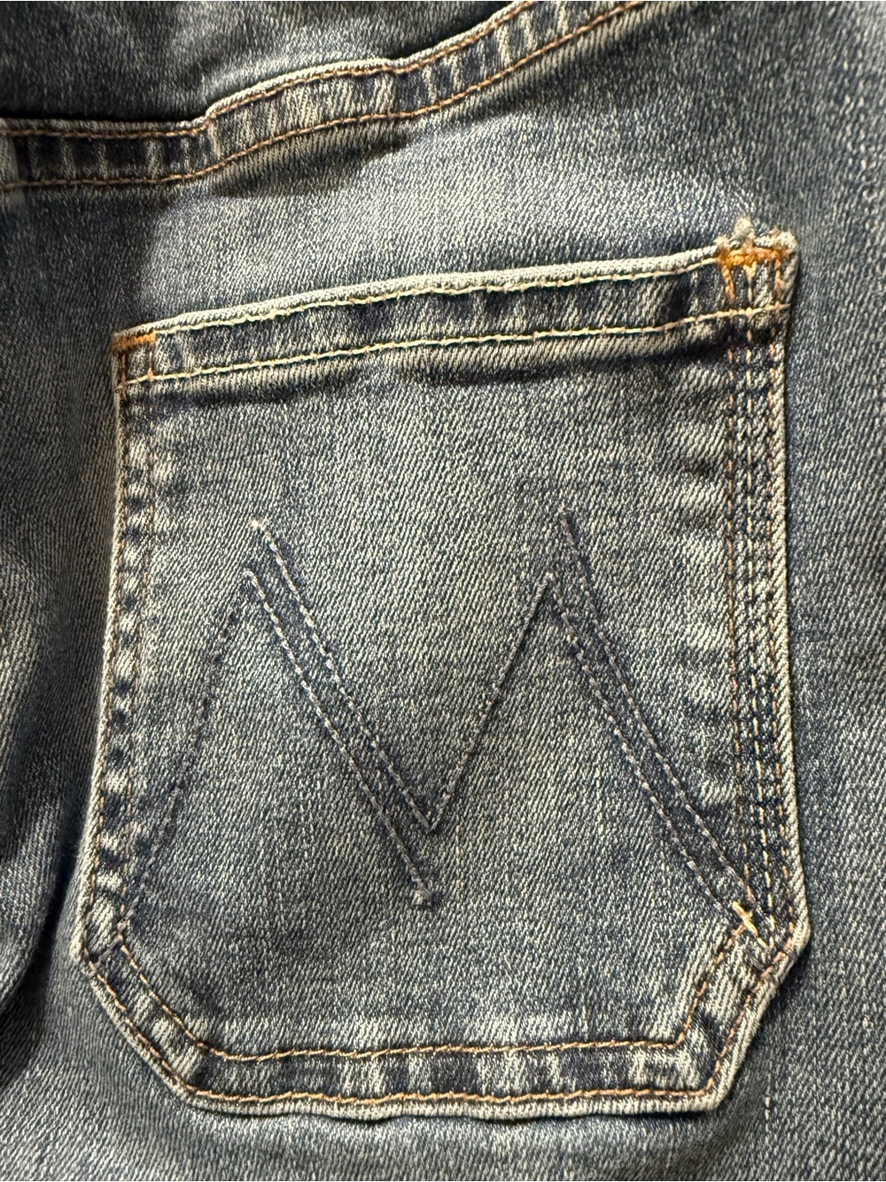 MOTHER High-Rise Wide-Leg Jeans in Medium Blue Wash - Picture 5 of 9